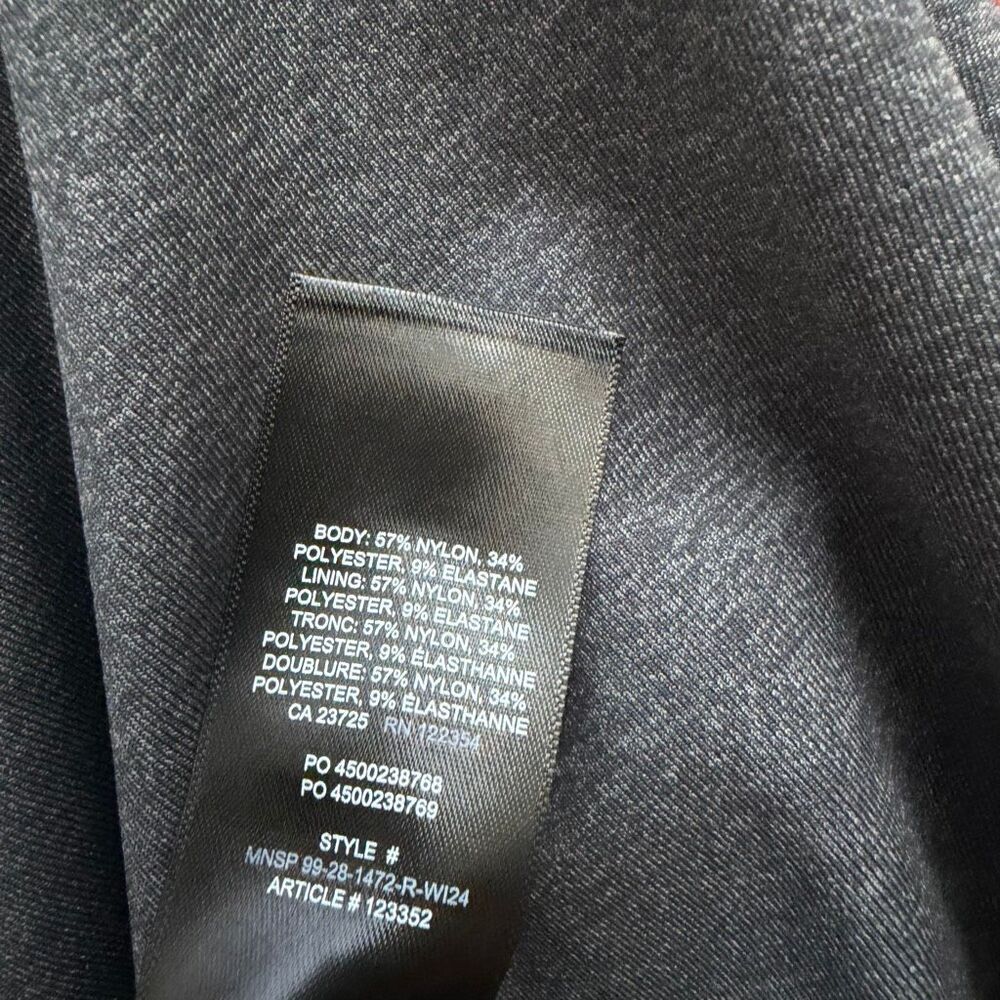 Aritzia Original Contour Pursue Square neck Bodysuit Heather Charcoal S NEW - Picture 10 of 12